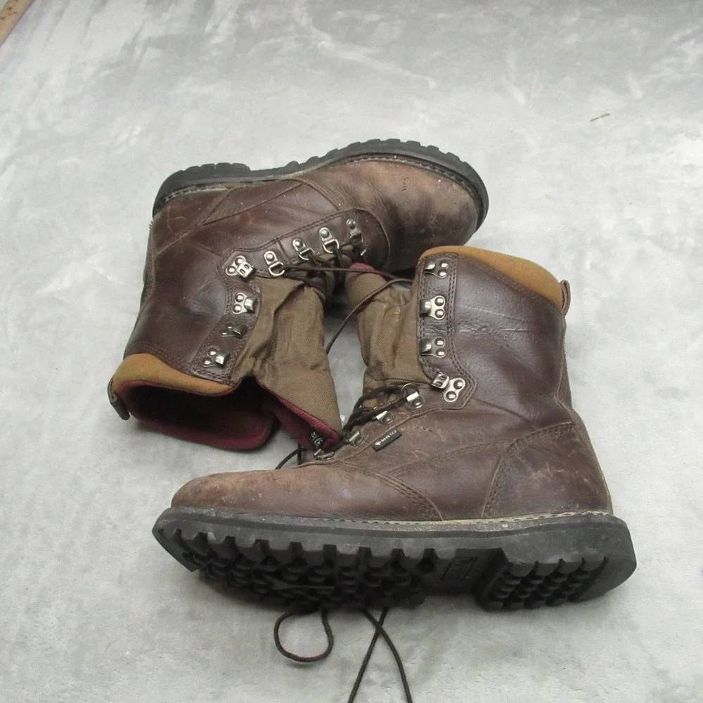 Cabelas Mens 9 EE Hunting Boots Brown Gore Tex Leather Waterfowl Work Iron Ridge